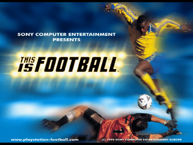 This is Football title screen for Playstation